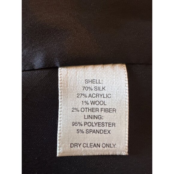 White House Black Market Womens Size S Double Breasted Tweed Peacoat Silk Blend - Picture 6 of 8